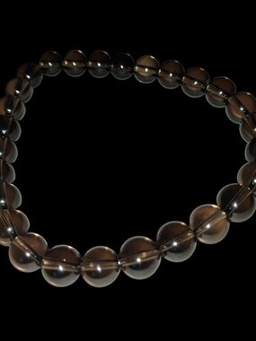 ✨ Genuine 8mm Smoky Quartz Round Bead Bracelet ✨